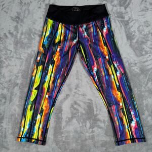 Betsey Johnson Performance Colorful Abstract Capri Leggings XS
